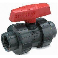 Soupape a bille pvc uni.1-1/4" colle/npt